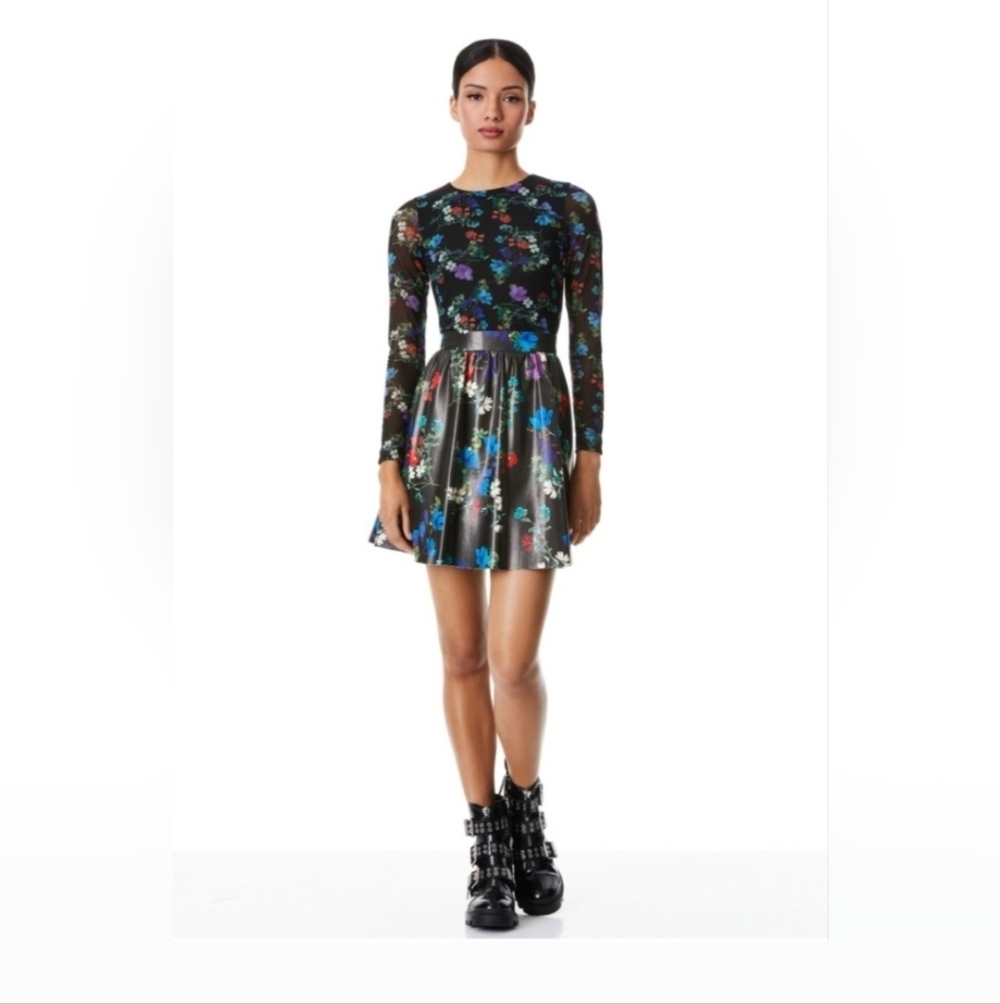 Alice + Olivia Chara Vegan Mini Dress size 12 - Picture 5 of 16